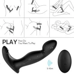 Honey Play Box Zeus - Detachable Prostate Stimulator With Bullet Vibrator Anal Vibrators