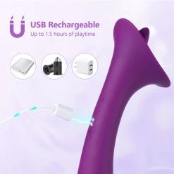 Juntame Adele - Clit Licking Tongue Vibrator With G Spot Stimulator New