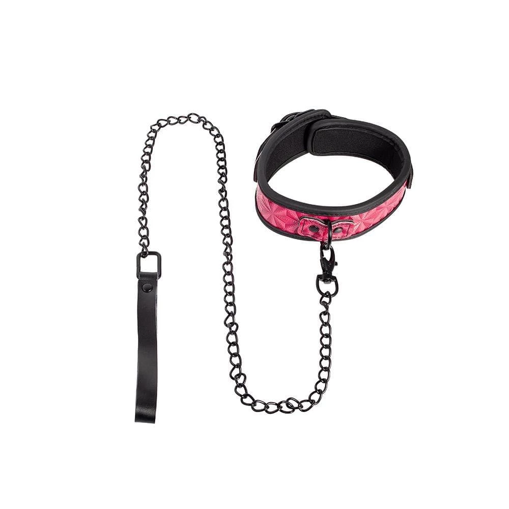 Honey Play Box Power Play Collar & Leash - Pink Handcuffs & Restraints 4 Honey Play Box Power Play Collar & Leash - Pink Handcuffs & Restraints