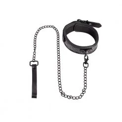 Honey Play Box Handcuffs & Restraints Power Play Collar & Leash - Black