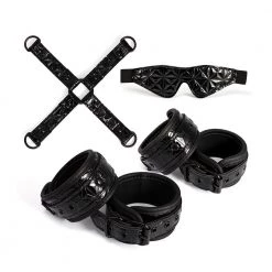 Honey Play Box Handcuffs & Restraints Kinky Play Bondage Kit - Black