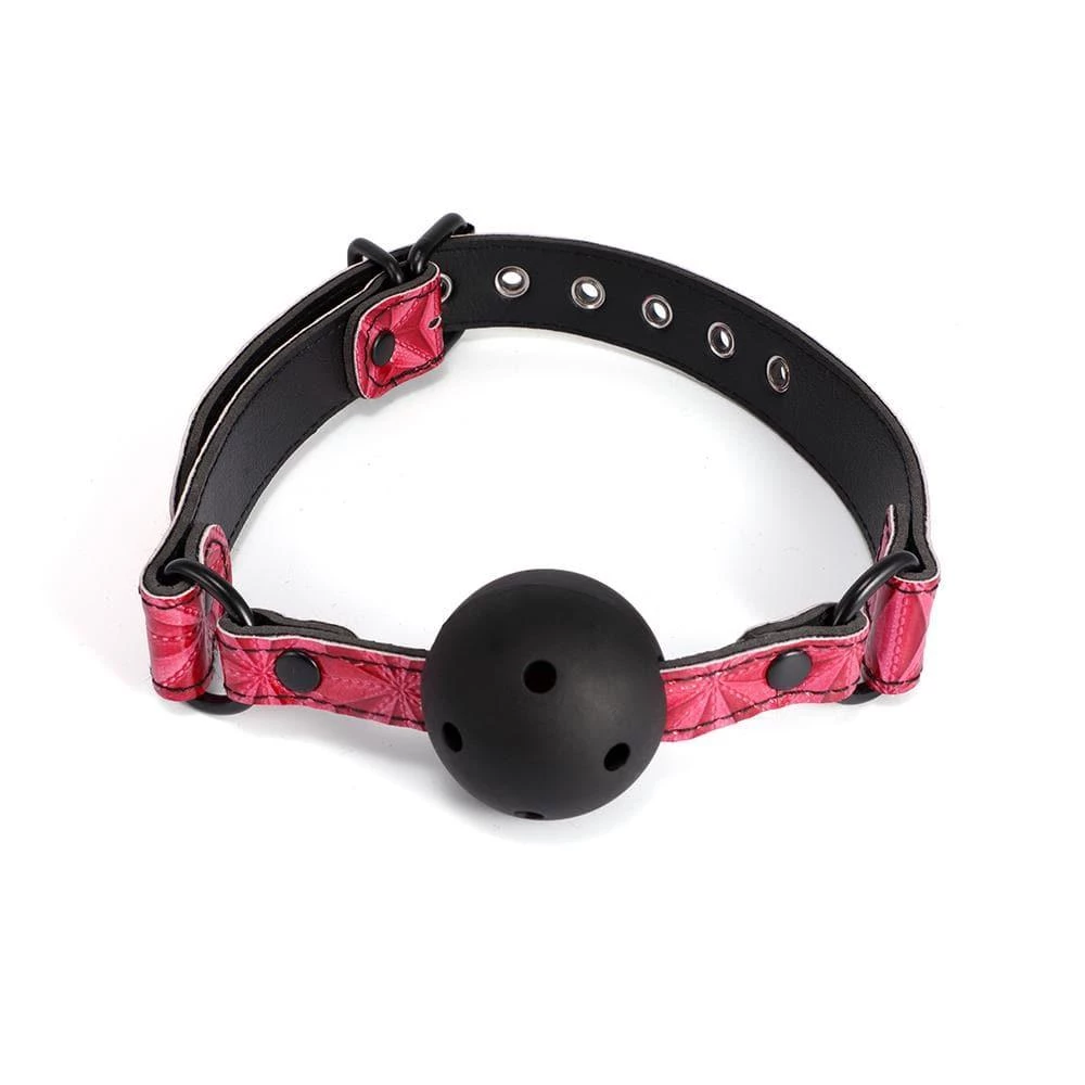 Honey Play Box Ur Mine Ball Gag - Pink Blindfolds & Gags 3 Honey Play Box Ur Mine Ball Gag - Pink Blindfolds & Gags