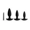 Honey Play Box Ariel - Silicone Vibrating Anal Plug Trainning Kit - Black Anal Vibrators