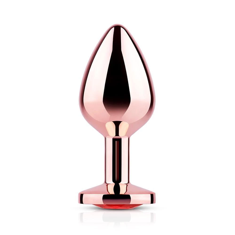 Honey Play Box Anal Toys Red Gem Rose Gold Metal Butt Plug 4 Honey Play Box Anal Toys Red Gem Rose Gold Metal Butt Plug