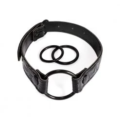 Honey Play Box Open Up O-Ring Gag - Black Blindfolds & Gags