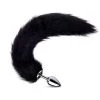 Honey Play Box Long Fox Tail Plug - Black Fur Anal Toys