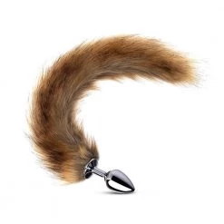 Honey Play Box Long Fox Tail Butt Plug - Brown Fur Anal Toys