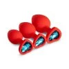 Honey Play Box Blue Gem Red Silicone Butt Plug Set Anal Toys 1 Honey Play Box Blue Gem Red Silicone Butt Plug Set Anal Toys