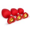 Honey Play Box Yellow Gem Red Silicone Butt Plug Set Anal Toys