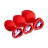 Honey Play Box Anal Toys Light Purple Gem Red Silicone Butt Plug Set 1 Honey Play Box Anal Toys Light Purple Gem Red Silicone Butt Plug Set