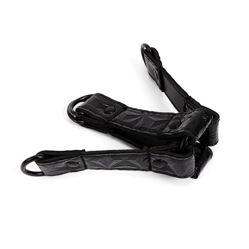 Honey Play Box Handcuffs & Restraints Four Point Hogtie - Black 6 Honey Play Box Handcuffs & Restraints Four Point Hogtie - Black