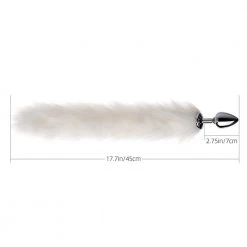 Honey Play Box Long Fox Tail Butt Plug - White Fur Anal Toys 7 Honey Play Box Long Fox Tail Butt Plug - White Fur Anal Toys