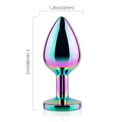 Honey Play Box Rainbow Gem Prism Metal Butt Plug Anal Toys
