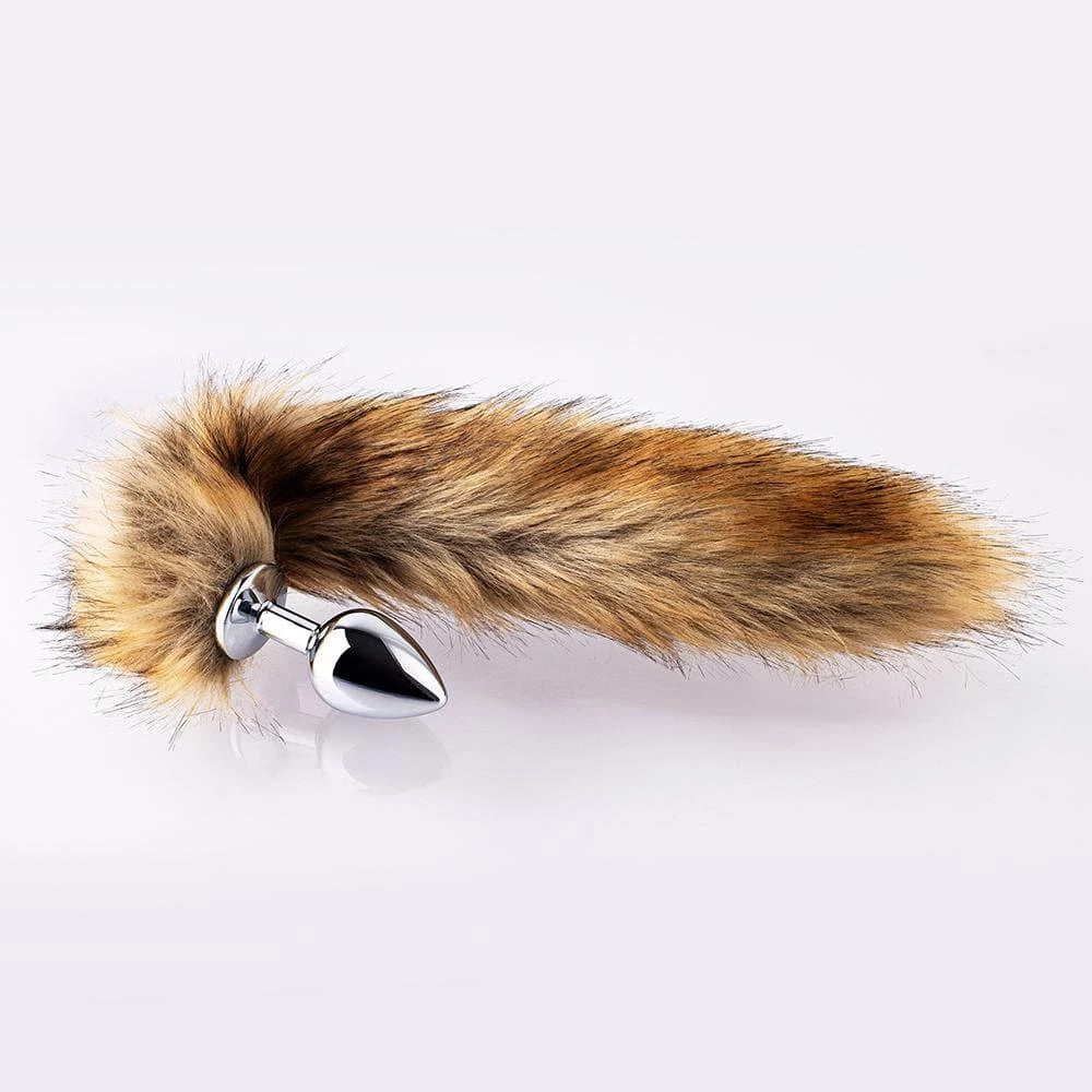Honey Play Box Long Fox Tail Butt Plug - Brown Fur Anal Toys 4 Honey Play Box Long Fox Tail Butt Plug - Brown Fur Anal Toys