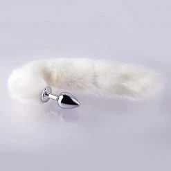 Honey Play Box Long Fox Tail Butt Plug - White Fur Anal Toys 6 Honey Play Box Long Fox Tail Butt Plug - White Fur Anal Toys