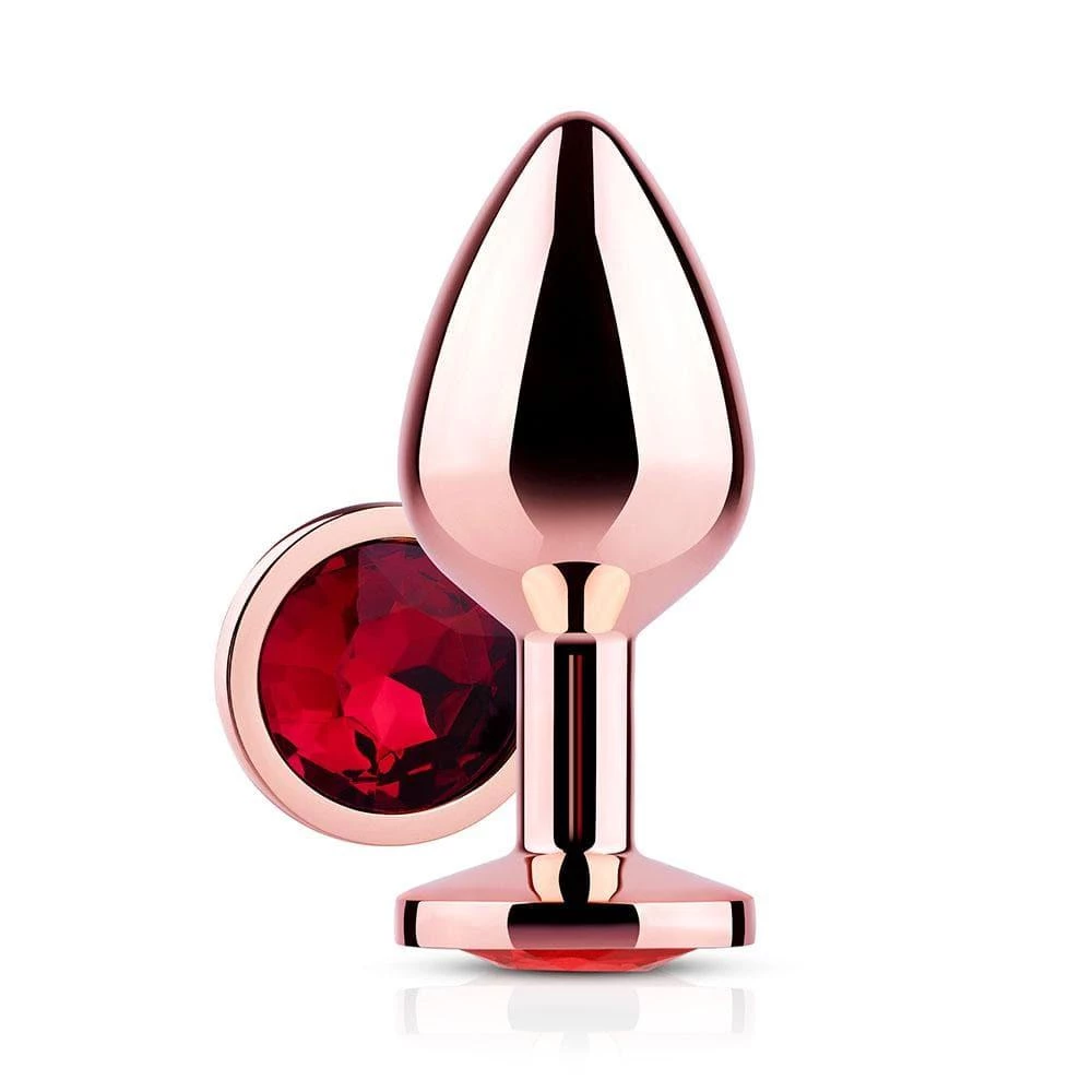 Honey Play Box Anal Toys Red Gem Rose Gold Metal Butt Plug 3 Honey Play Box Anal Toys Red Gem Rose Gold Metal Butt Plug