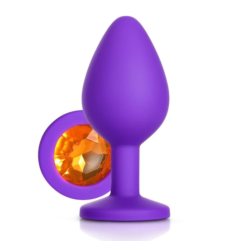 Honey Play Box Anal Toys Orange Gem Purple Silicone Butt Plug 3 Honey Play Box Anal Toys Orange Gem Purple Silicone Butt Plug