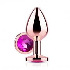 Honey Play Box Pink Gem Rose Gold Metal Butt Plug Anal Toys