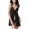 LYPS Sexy Lace Babydoll Chemise Lingerie Set - Black Sale