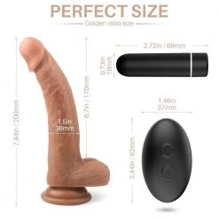 Honey Play Box Realistic Vibrating Silicone Suction Cup Curved Dildo 6 Inch