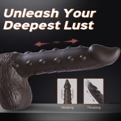 Honey Play Box New Alger - Hard Black Thrusting Vibrating Dildo