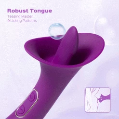 Juntame Adele - Clit Licking Tongue Vibrator With G Spot Stimulator New