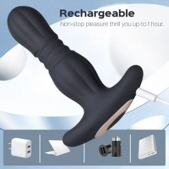 Juntame-Toys New Agas - Thrusting Butt Plug With Remote Control